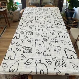 IKEA PURPURBRÄCKA Duvet Cover 218 x 218 cm White Animal Pattern